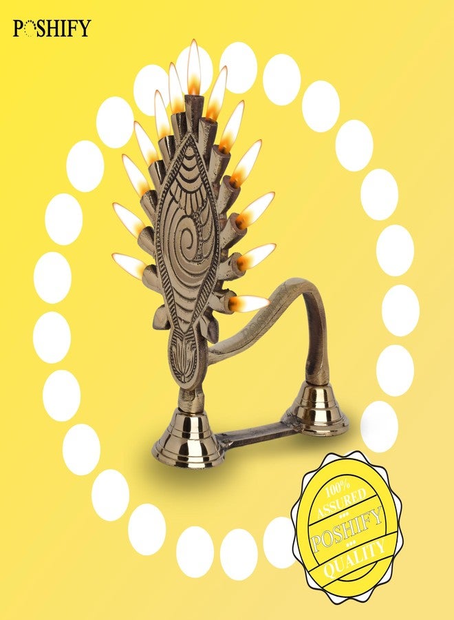 POSHIFY Shank Diya Aarti - Exquisite Conch Design Puja Diya Aarti for Spiritual Awakening, Meditation & Luxury Home Decor - Image 5